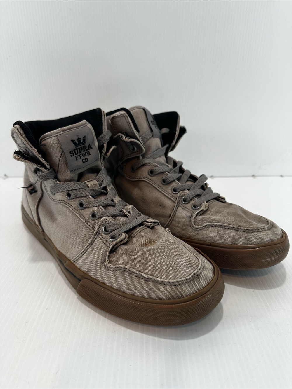 Supra Vaider High Top Skate Shoes Men’s Size 10.5 Storm Grey-Gum (SKU: S28238) - Picture 2 of 12